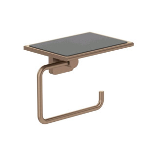 Kludi VELA S Бумагодержатель с полкой подвесной Brushed bronze