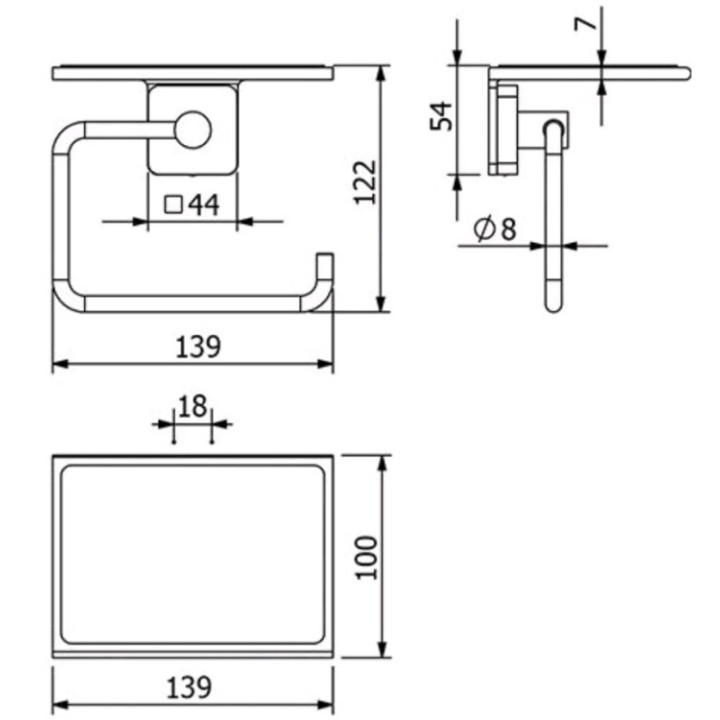 Kludi 25971N1 держатель бумаги, бронза VELA S