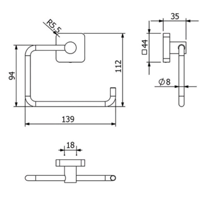 Kludi 25982N2 держатель бумаги Gun Metall