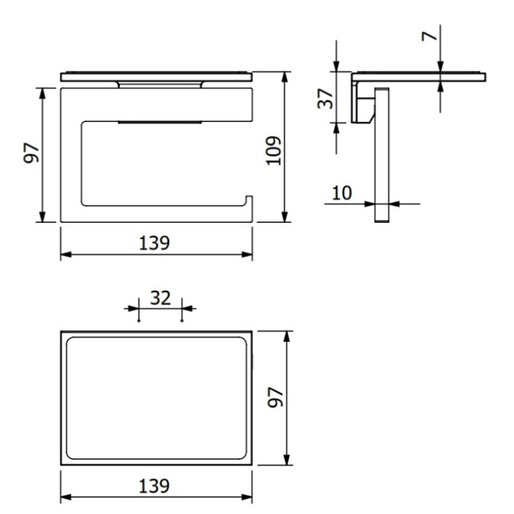Kludi 31971N1 держатель бумаги VELA C бронза