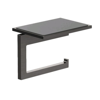 Kludi VELA C Бумагодержатель с полкой подвесной Gun Metall