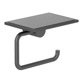 Kludi VELA R Бумагодержатель с полкой подвесной Gun Metall