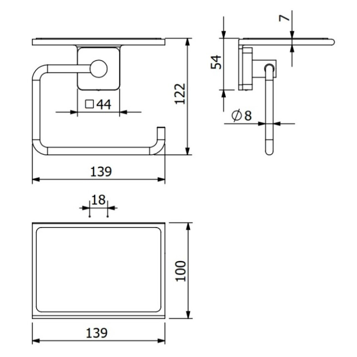 Kludi 2597153 держатель бумаги VELA S, белый