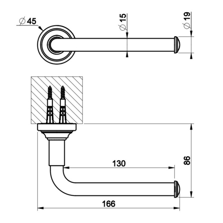 Gessi 65455#710 держатель бумаги Brass PVD