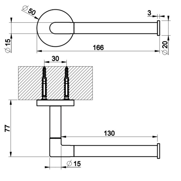 Gessi 63855#727 держатель бумаги Brushed Brass PVD