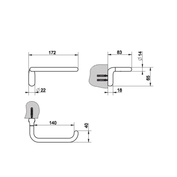 Gessi 38055#031 держатель для бумаги хром