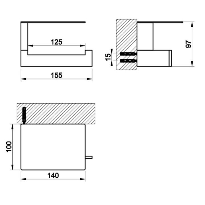 Gessi 20849#726 держатель бумаги Warm Bronze