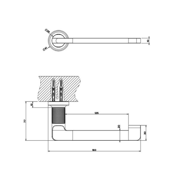 Gessi 58455#187 бумагодержатель Inciso бронза