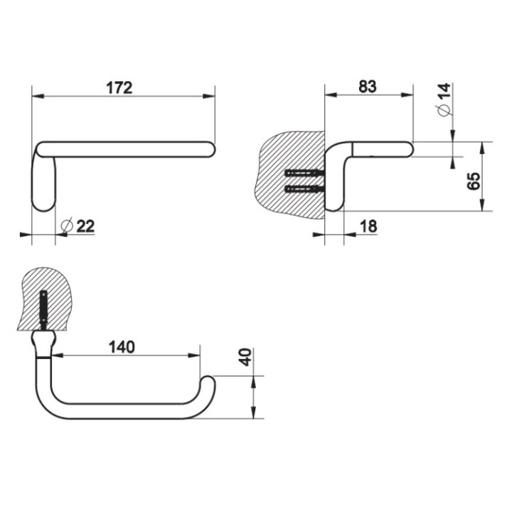 Бумагодержатель Gessi 38055#299 Matt Black, Goccia