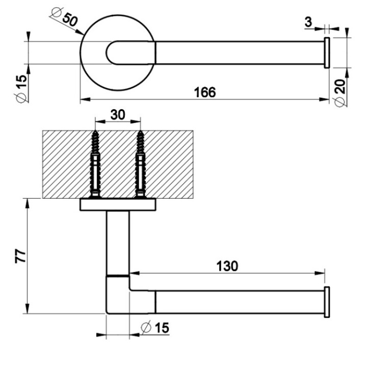Gessi 63755#031 держатель для бумаги хром
