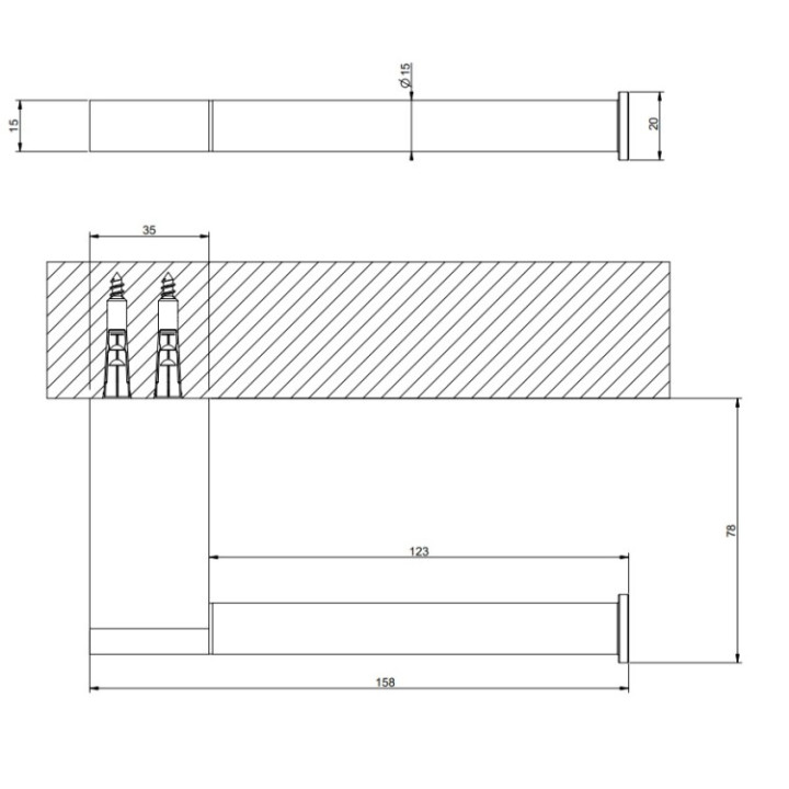 Держатель бумаги Gessi 66455#727 латунь