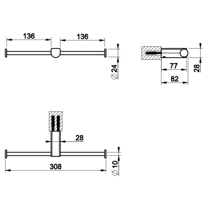 Gessi 59415#149 держатель бумаги Finox Brushed Nickel