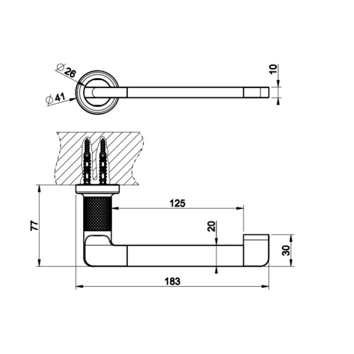 Gessi 58455#707 держатель бумаги Inciso Black