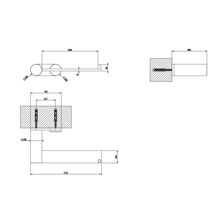 Gessi 54749#299 держатель бумаги черный