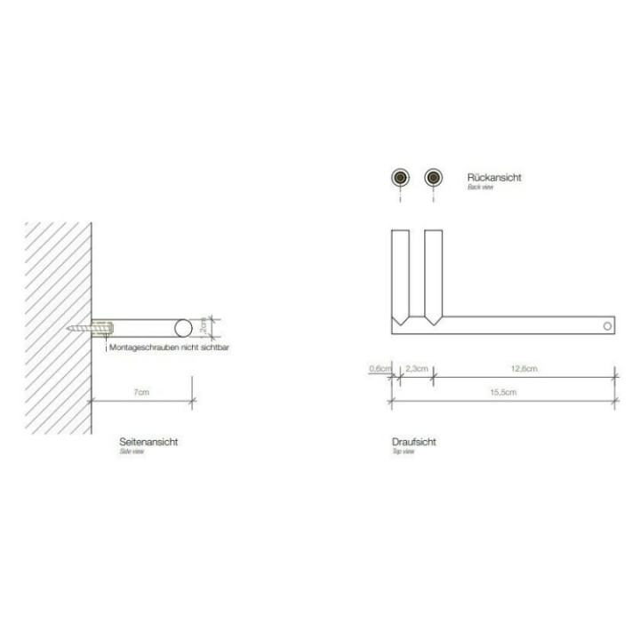 Decor Walther 0520259 держатель бумаги Dark Metal Matt