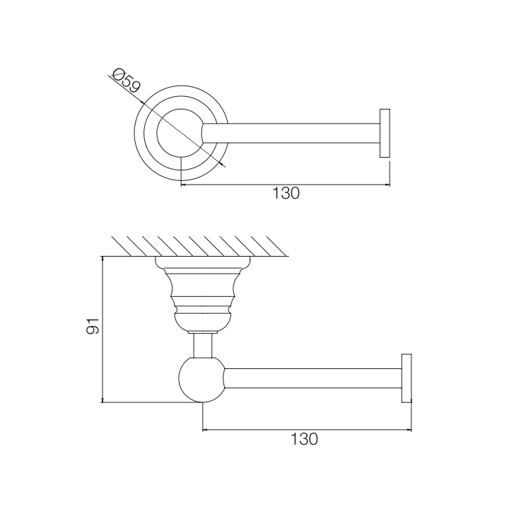 F6065/1CR держатель для бумаги Fima Carlo Frattini
