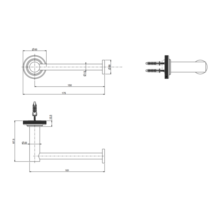 F6305/1SN держатель бумаги Fima Carlo Frattini