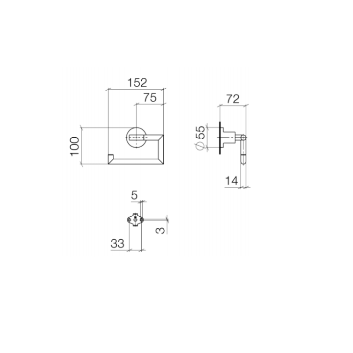 Dornbracht 8350089299 держатель туалетной бумаги Tara