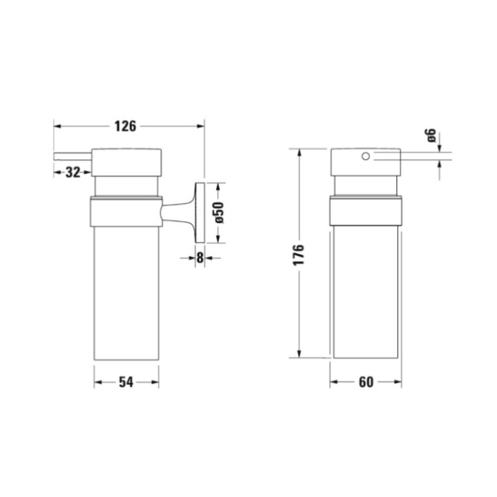 Duravit 0099354600 дозатор черный Starck T