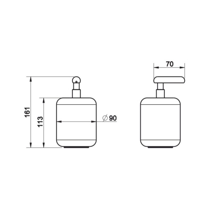 Gessi 38038#031 дозатор настольный хром