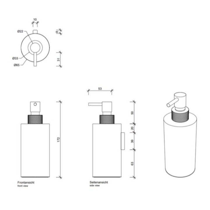 Decor Walther 0856063 настенный дозатор черный