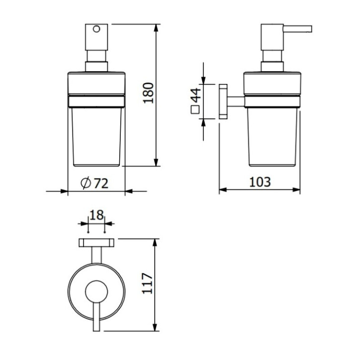 Kludi 25976N0 VELA S дозатор настенный золото