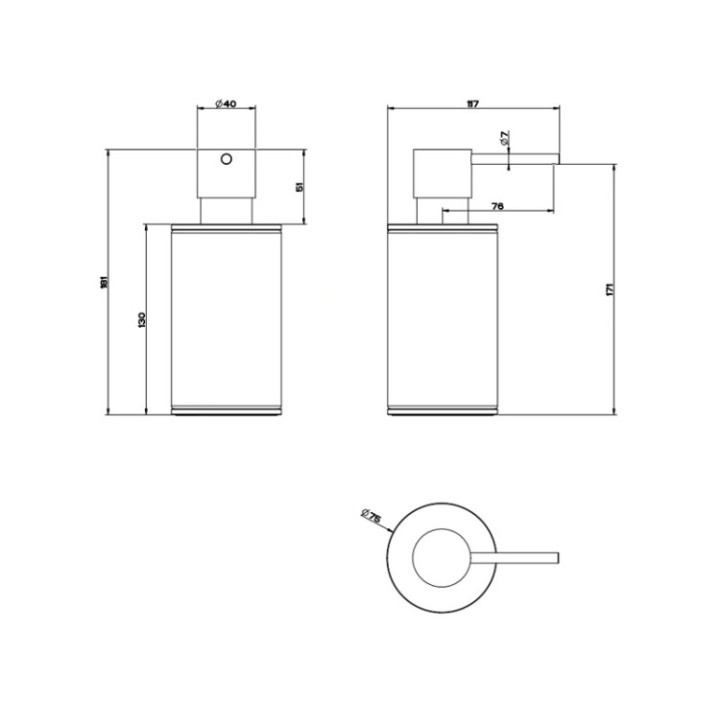 Gessi 54738#239 настольный дозатор 316 Steel Brushed