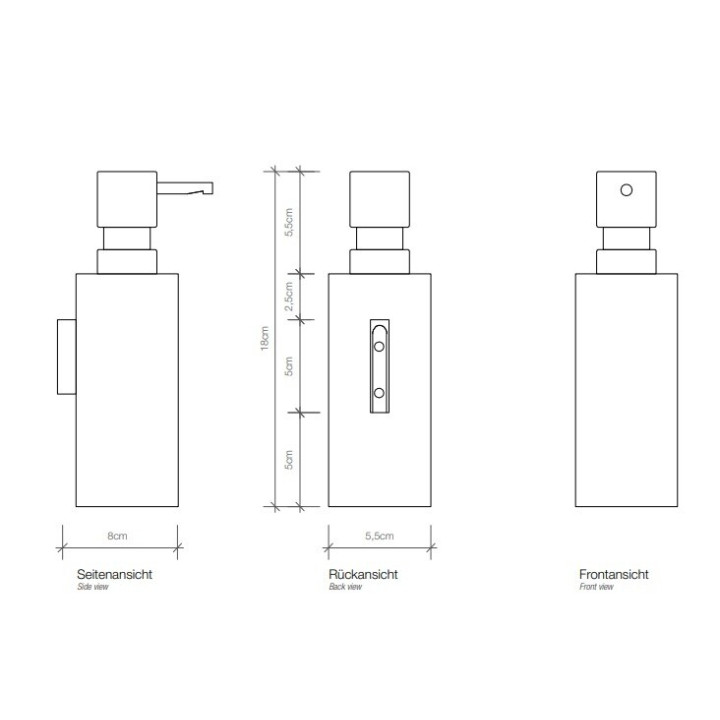 Decor Walther 0521150 настенный дозатор белый