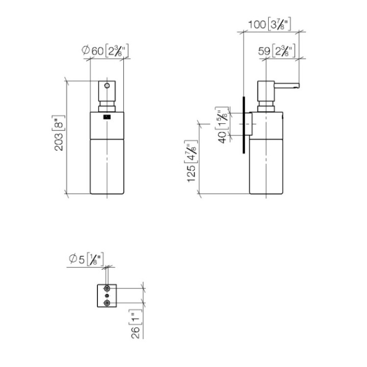Dornbracht 8343597039 дозатор настенный