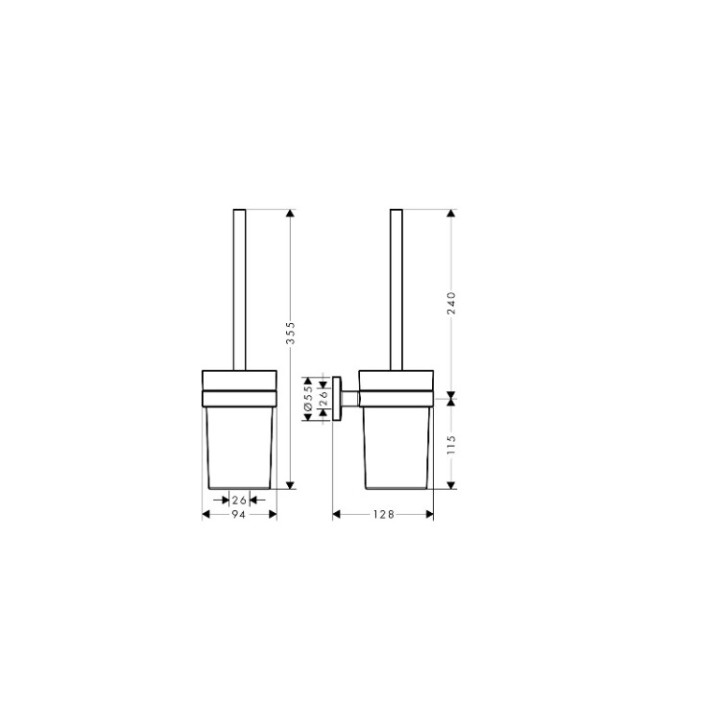 Hansgrohe 41722000 ёршик хром для унитаза
