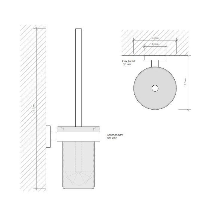 Decor Walther 0531000 ёршик настенный хром