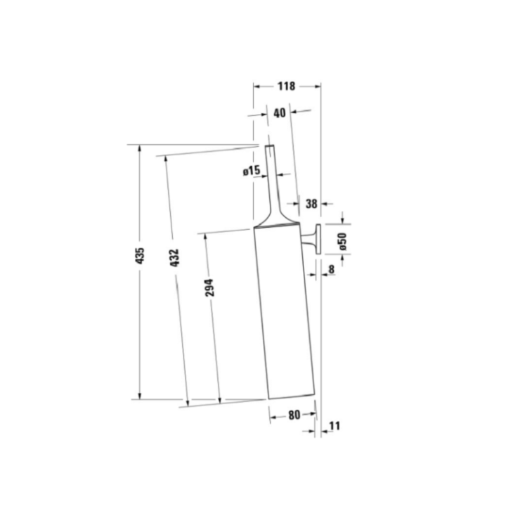 Duravit 0099461000 ёршик для унитаза, хром