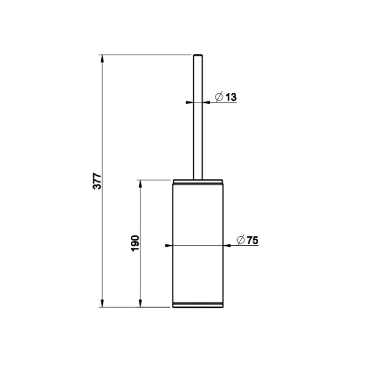 Gessi 58544#299 ёршик Matt Black напольный