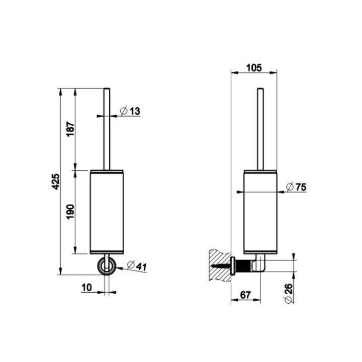 Gessi 58519#708 ёршик Copper Brushed PVD