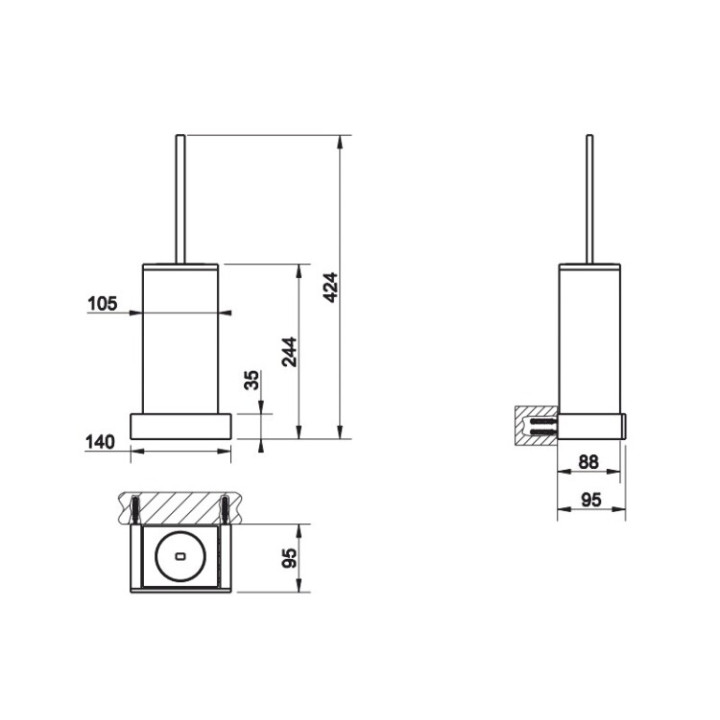 Gessi 20820#149 ёршик настенный никель