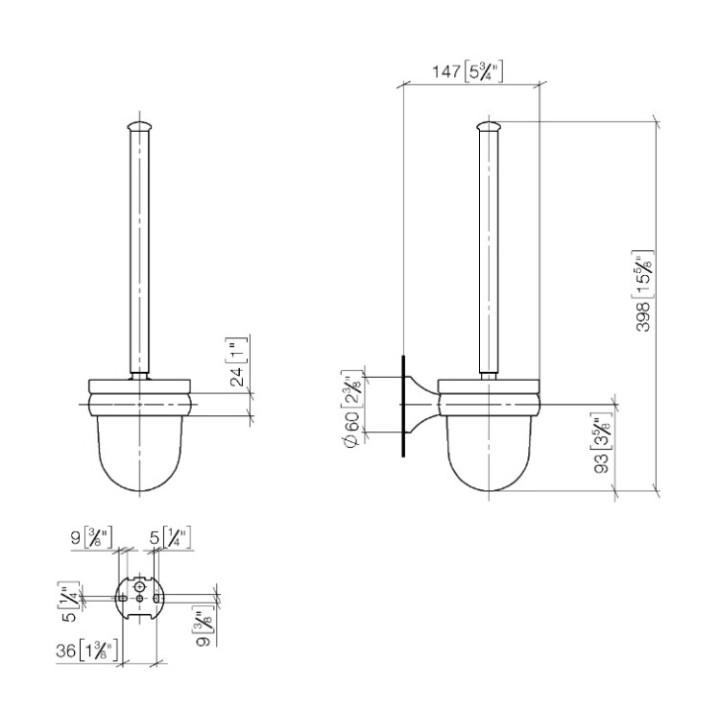 Dornbracht 8390036199 ёршик настенный платина