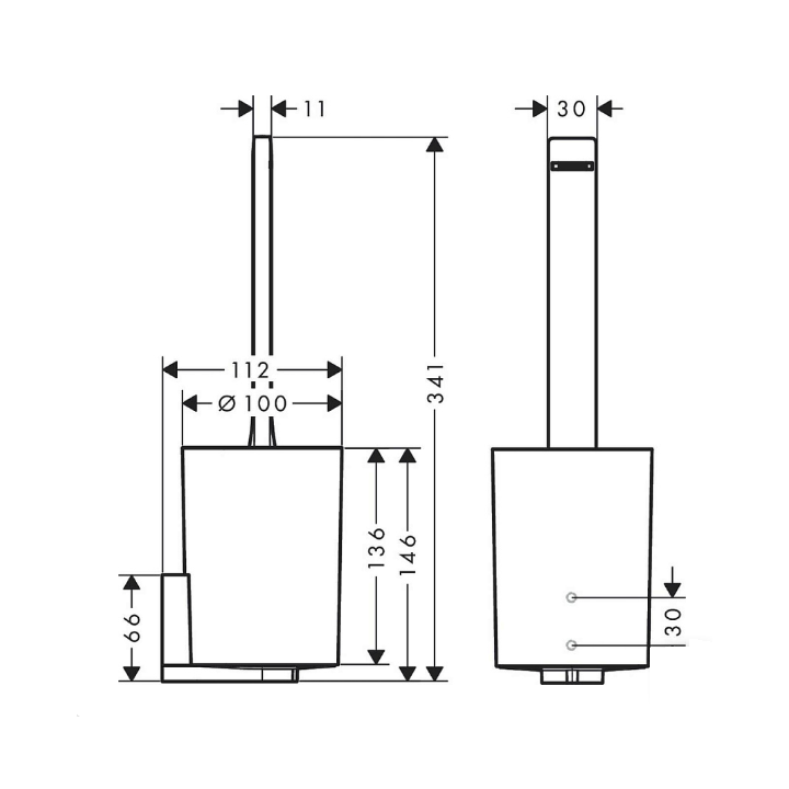Ёршик Hansgrohe 27927700 WallStoris белый