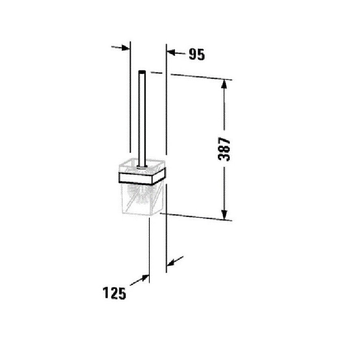 Duravit 0099571000 ёршик Karree хром