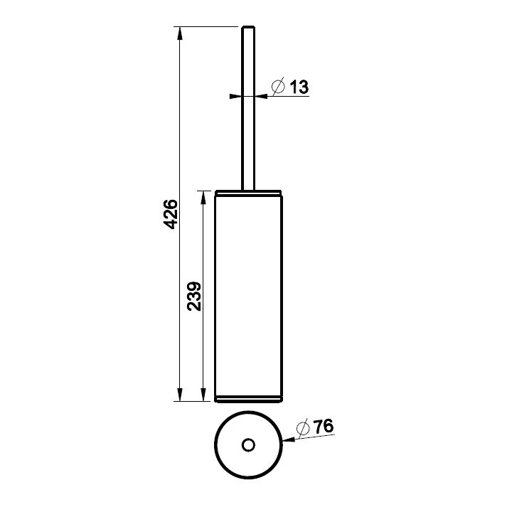 Gessi 58543#735 VENTI20 ёршик напольный Warm Bronze