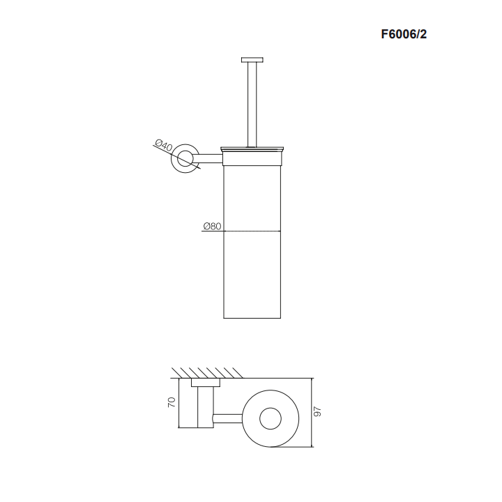 Fima F6006/2CS ёршик Accessori настенный