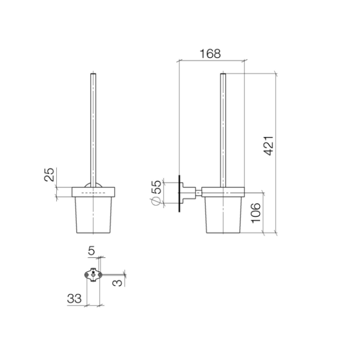 Dornbracht 8390089200 ёршик настенный хром