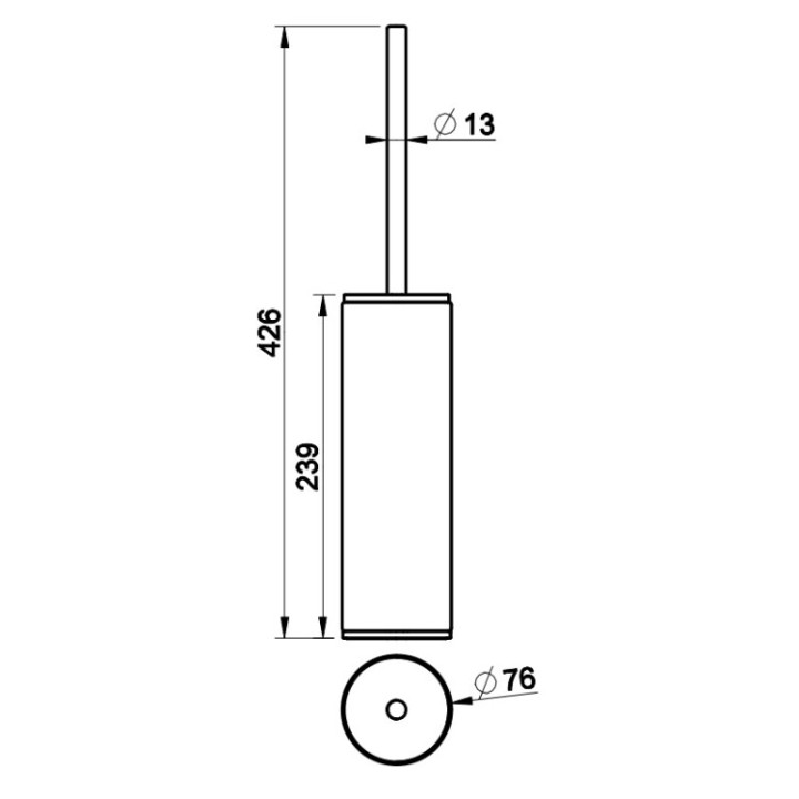 Gessi 58544#708 напольный ёршик Copper Brushed PVD