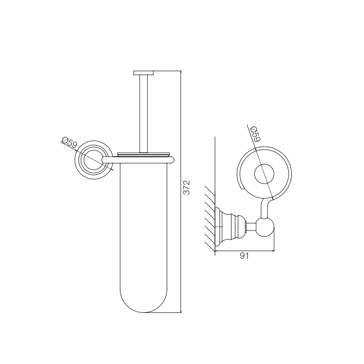 F6066/1CR ёршик Fima Carlo Frattini Accessori хром