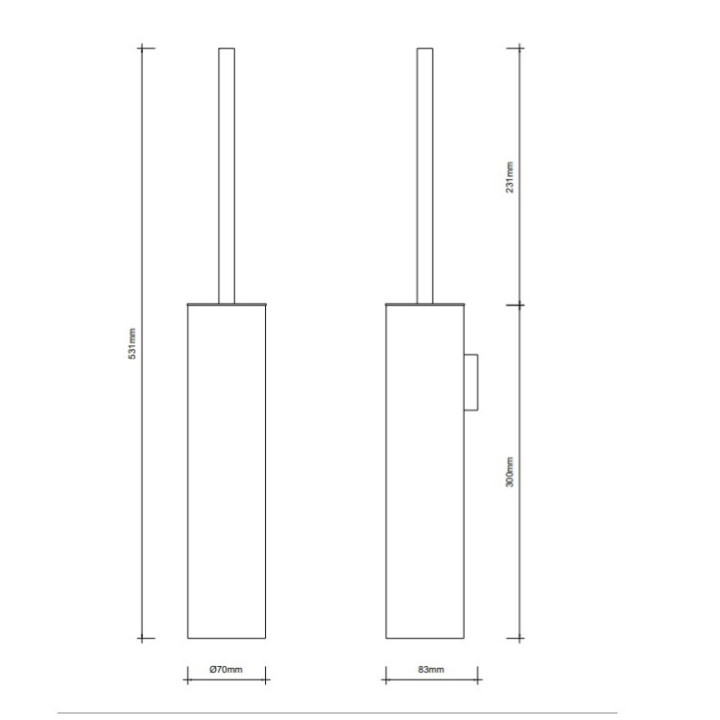 Decor Walther 0564400 ёршик для унитаза хром