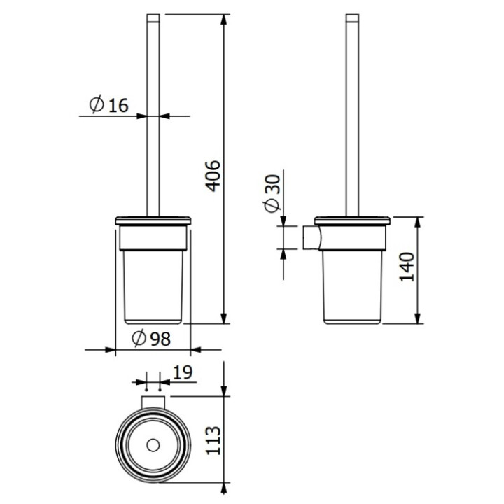 Kludi 58974N2 ёршик VELA R — сталь оружейная