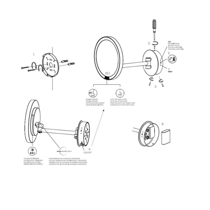 Decor Walther 0125800 зеркало косметическое хром