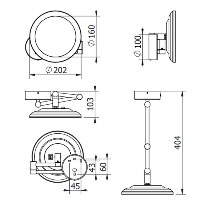 Kludi 5899539W зеркало VELA R с подсветкой