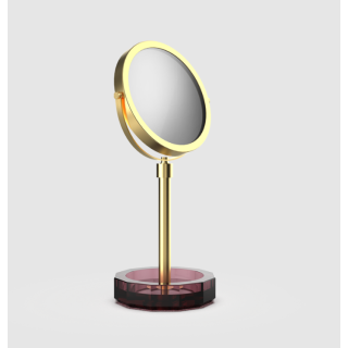 Decor Walther Kristall Косметическое зеркало с подсветкой Rich Burgundy/Gold 24 Karat