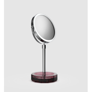 Decor Walther Kristall Косметическое зеркало с подсветкой Rich Burgundy/хром