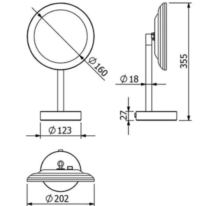Kludi 58995N5F зеркало VELA R с подсветкой